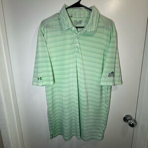 Under Armour Mint Striped Polo
